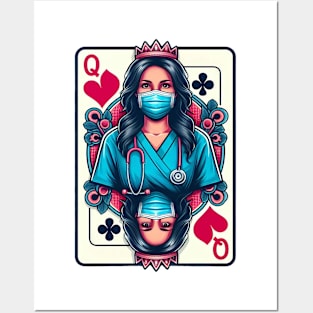 Doctor Playing Card Queen of Hearts Posters and Art